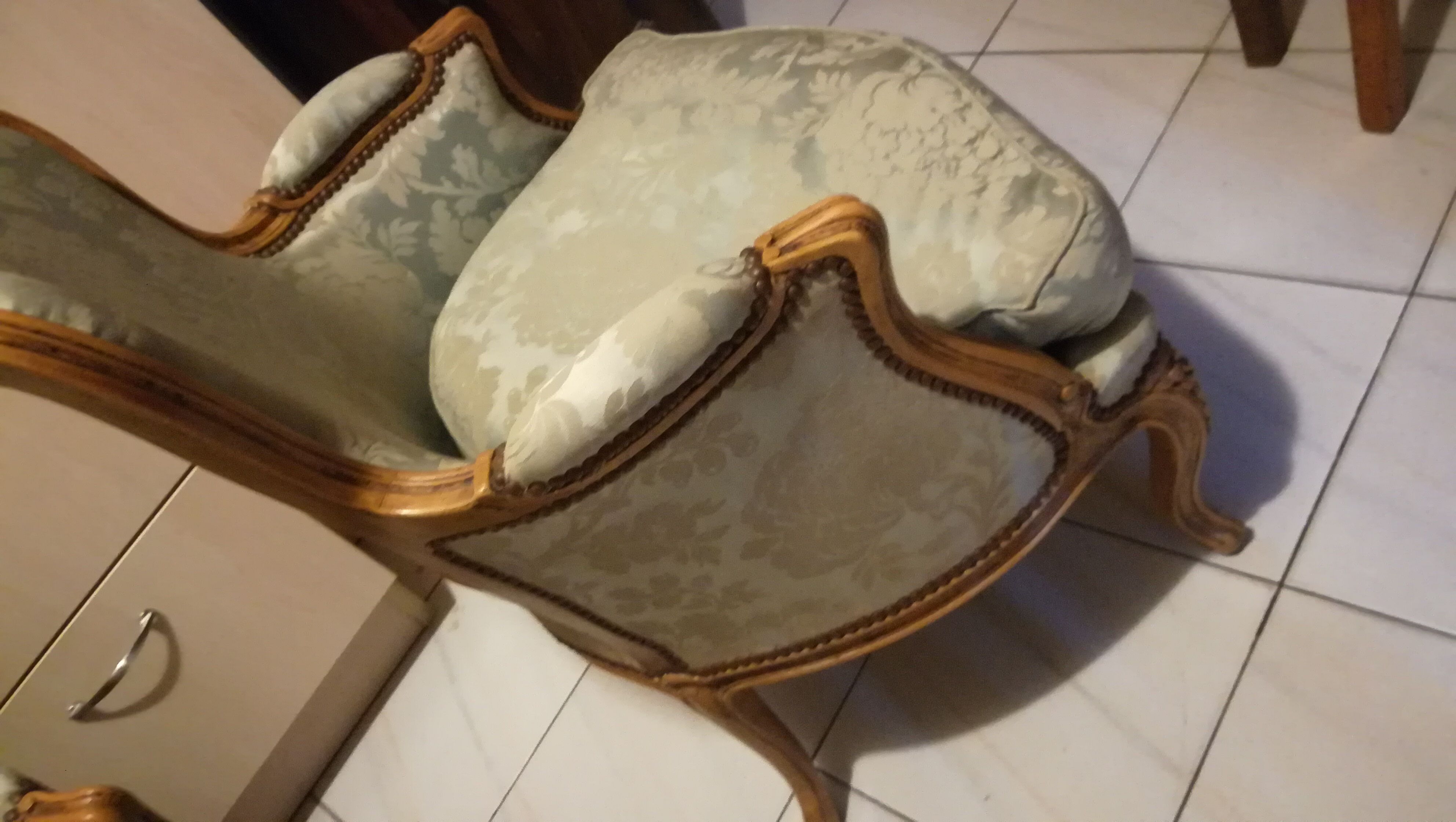 Louis XV style armchairs pair