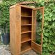 Armoire parisienne vitrée art déco bois brut 1930