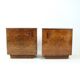Tables de chevet cubiques du milieu du siècle en noyer, Tchécoslovaquie, années 1960, lot de 2