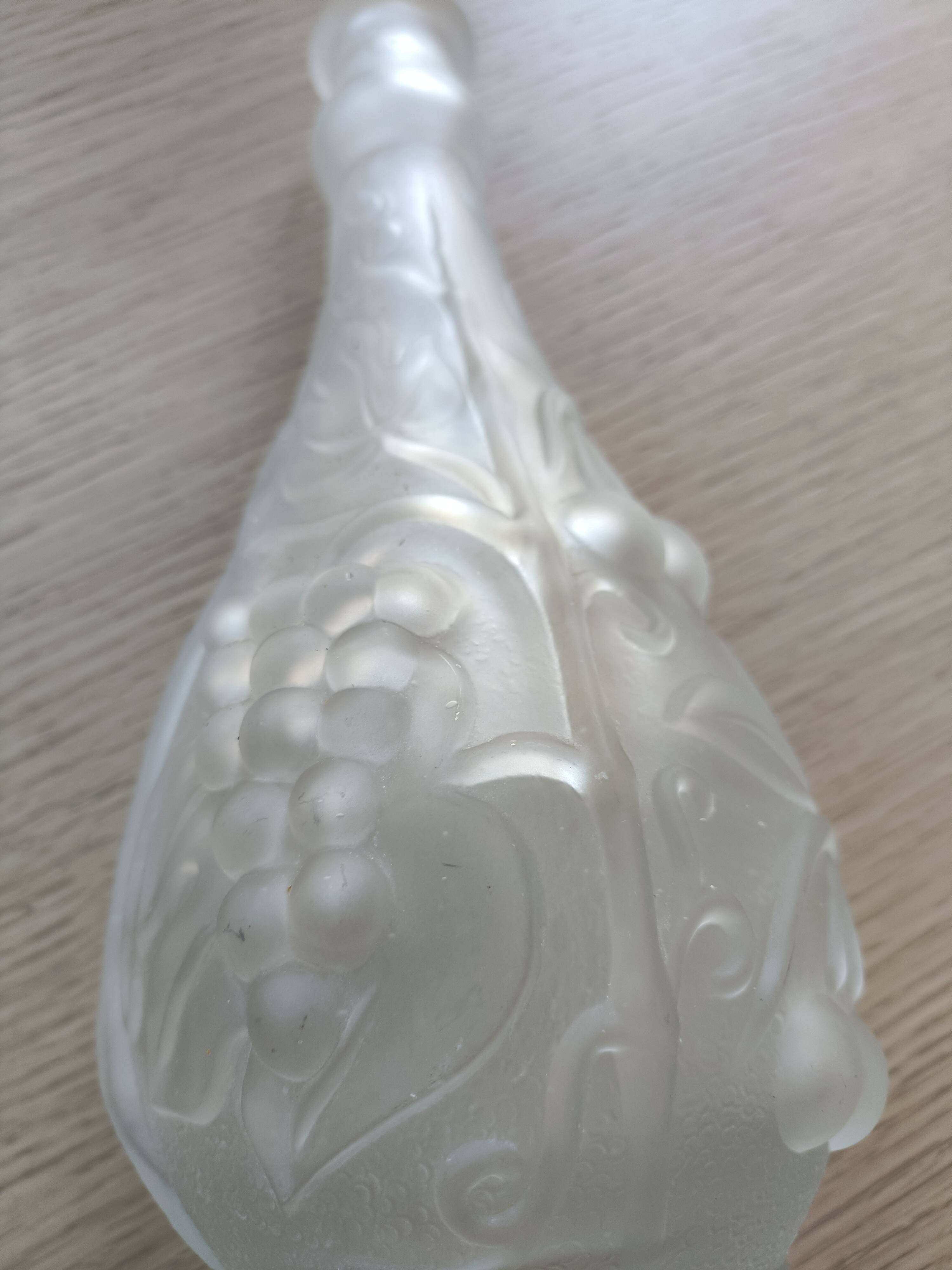 Frosted moulded glass carafe