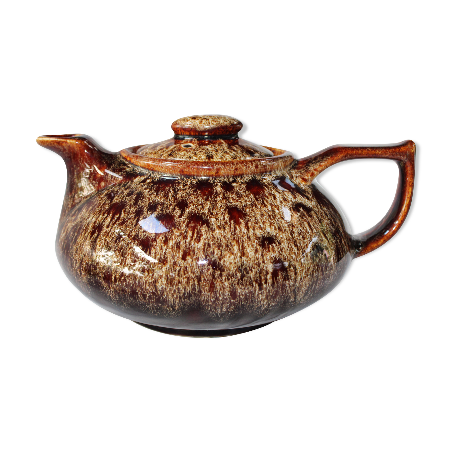 Glazed ceramic teapot