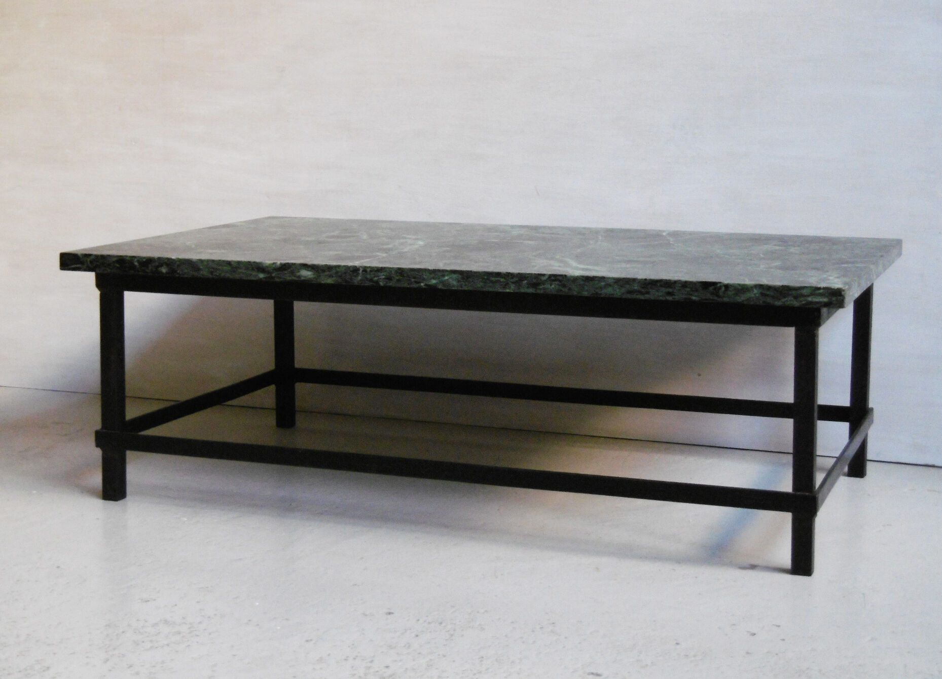 Marble and iron coffee table, 1950s