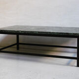 Table basse marbre et fer 1950