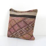 Square handwoven kilim pillow