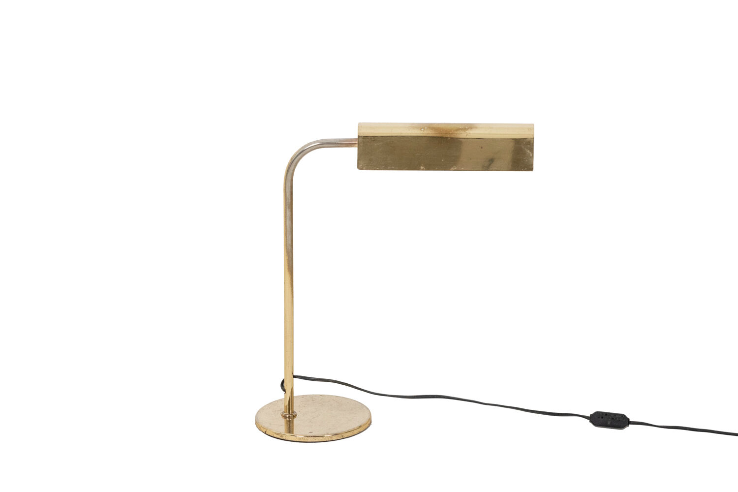 Gilded brass bookcase lamp, 1970s