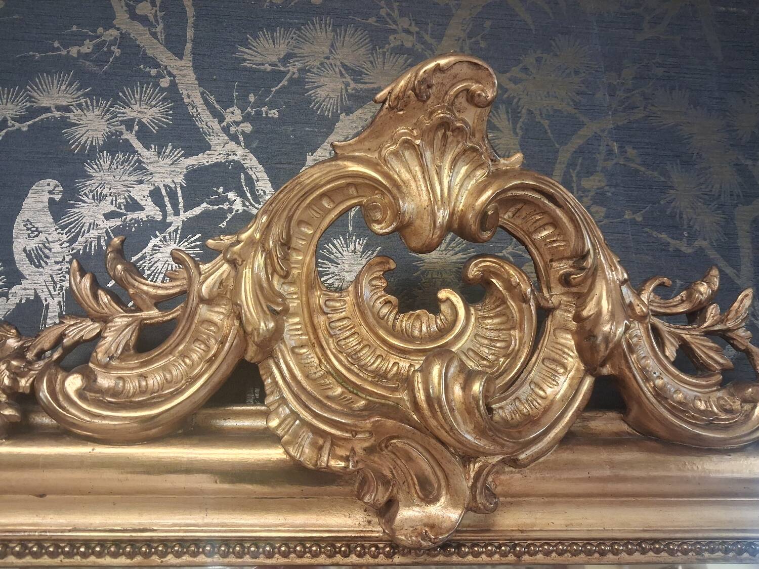 Louis Philippe mirror with pediment 154 x 98