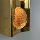 Vintage wall light in brass and bubbled glass, France, 1950.