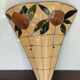 Stained glass and brass wall light from the 1970s