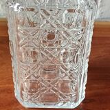Carafe à whisky carrées en cristal transparent vintage