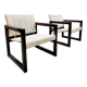 Vintage safari armchairs