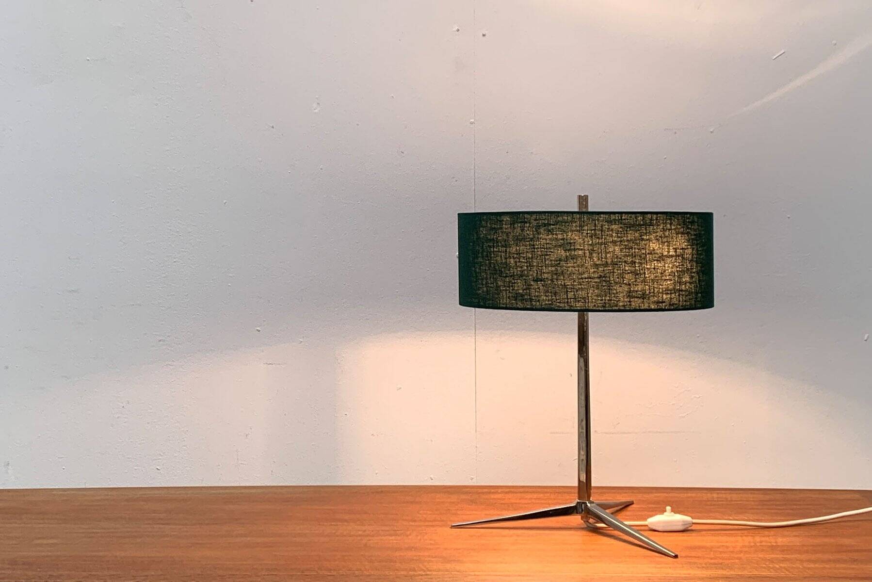 Mid-century minimalist tripod table lamp by Kaiser Leuchten, 1960s.