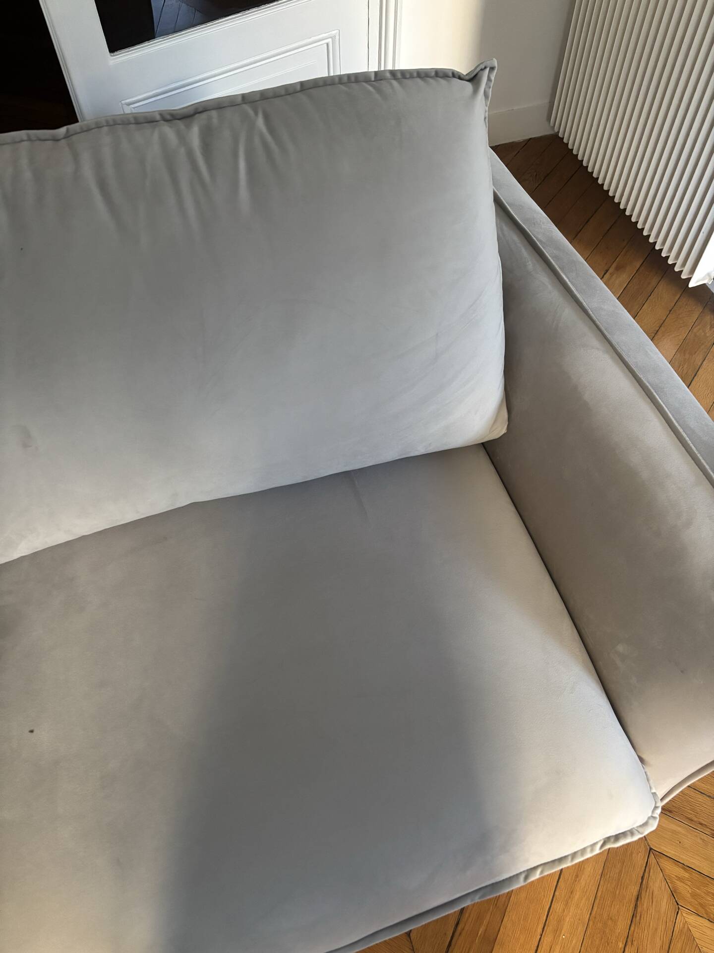 Beige velvet convertible sofa bed sia coco