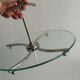Glass and silver metal cheese board