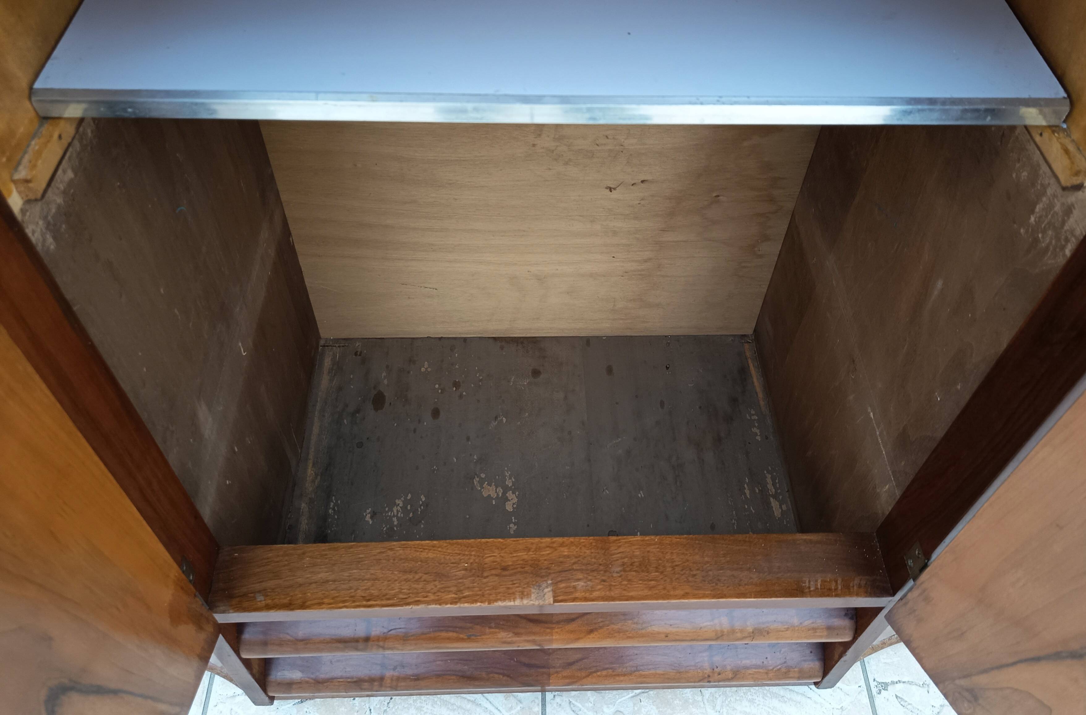 Art Deco walnut burl buffet