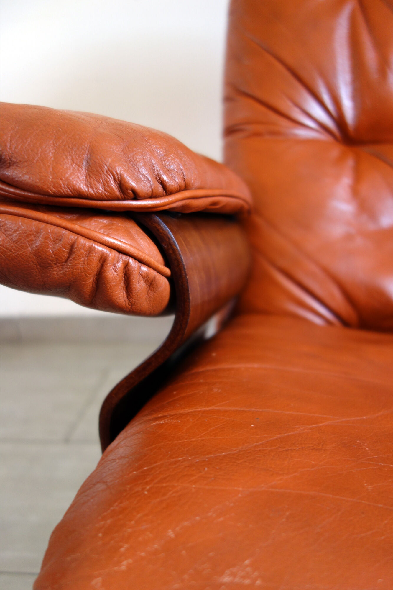 Leather armchair G Mobel, Sweden 60s