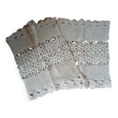 2 chemins de table vintage en crochet fait main