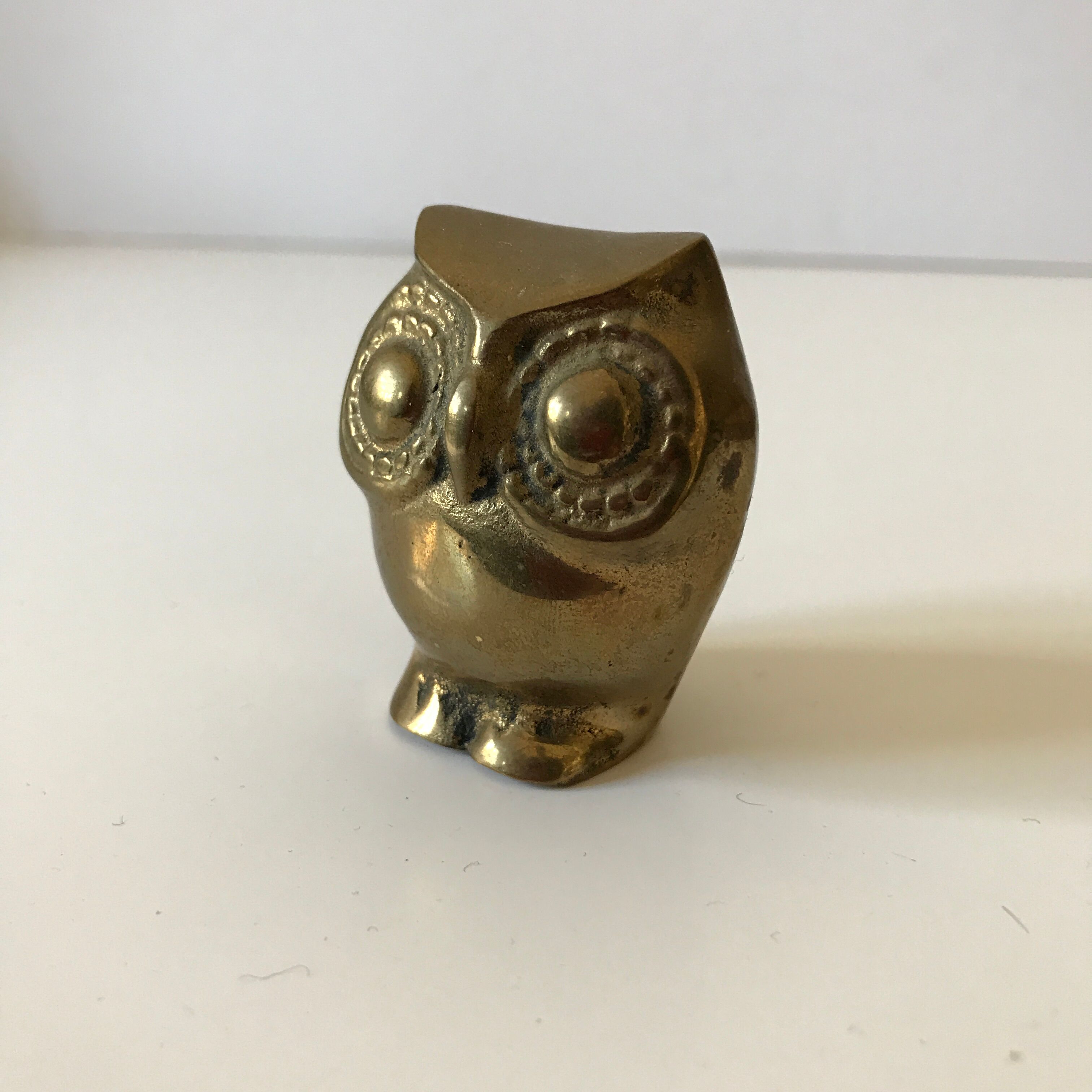 Vintage brass owl
