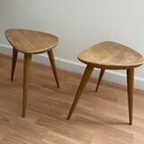 Duo of Tripods, 50s in oak