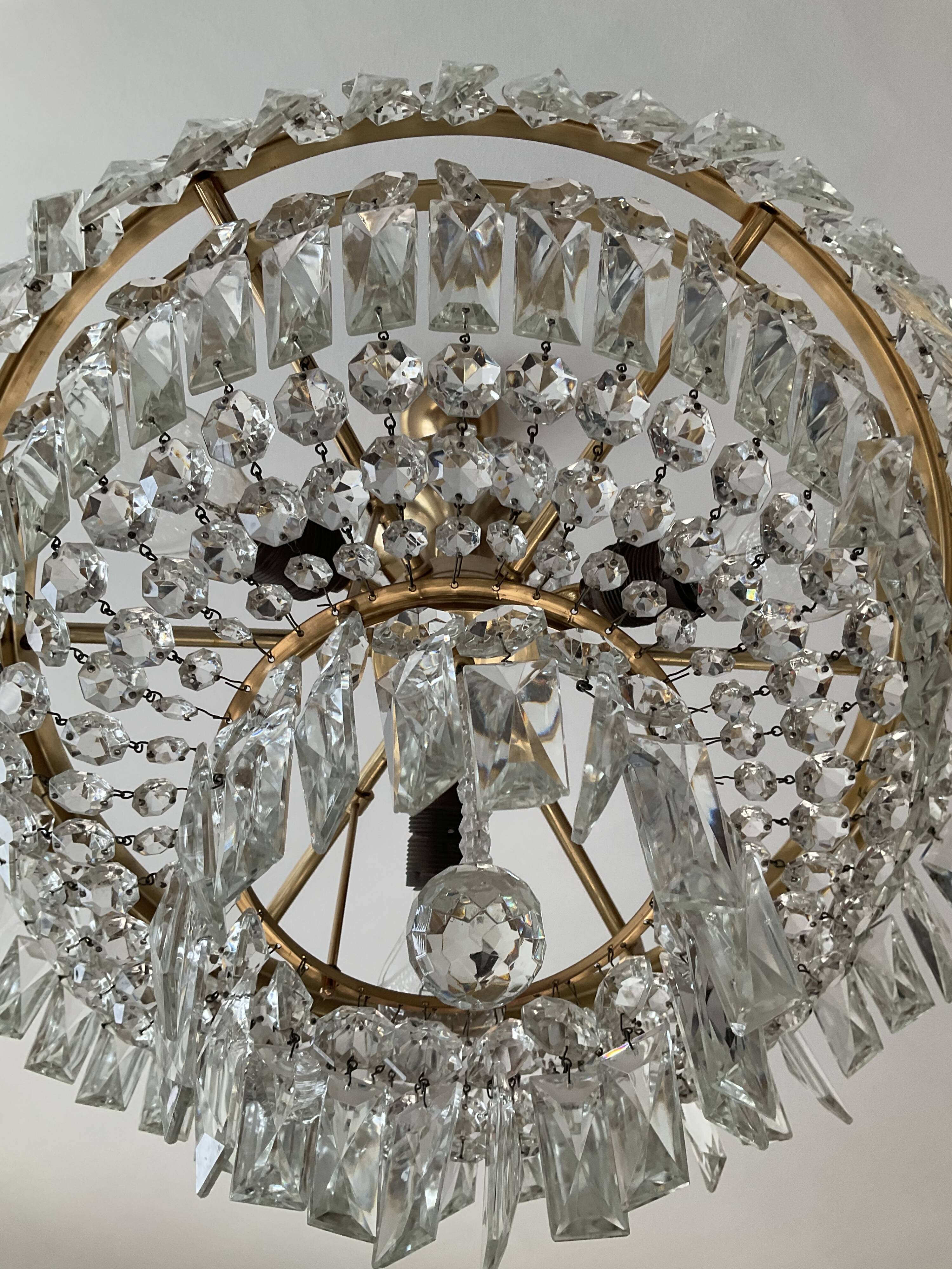 Cascade chandelier with vintage 70s tassels