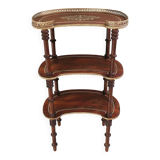 Antique guéridon with 3 levels in "bean" shape.