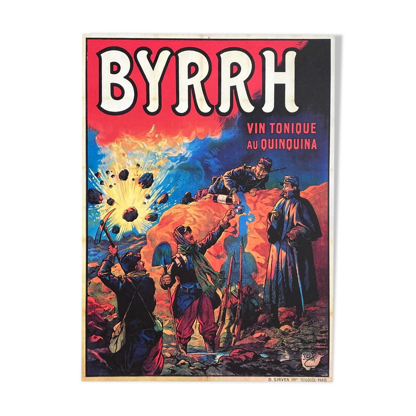 Vintage byrrh wine tonic poster