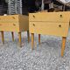 Pair of Scandinavian oak bedside tables from the 1960s.