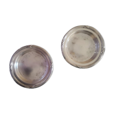 Pair of silver metal bottle underwear punched Art Deco - 1930s