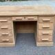 Renovated 19th century solid oak administrative office 127cm
