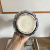 Blue-patterned ceramic vase