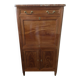 Secretary with a drop-leaf in Louis XVI style made of mahogany and royal red marble.