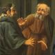 Peinture italienne à l'huile sur cuivre "Expulsion des marchands du temple"