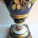 Vase porcelaine de Paris Empire forme balustre anses cygnes Or fin signé Mehun