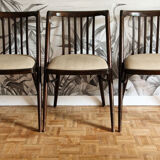 Set of 3 Thonet chairs, imitation leather