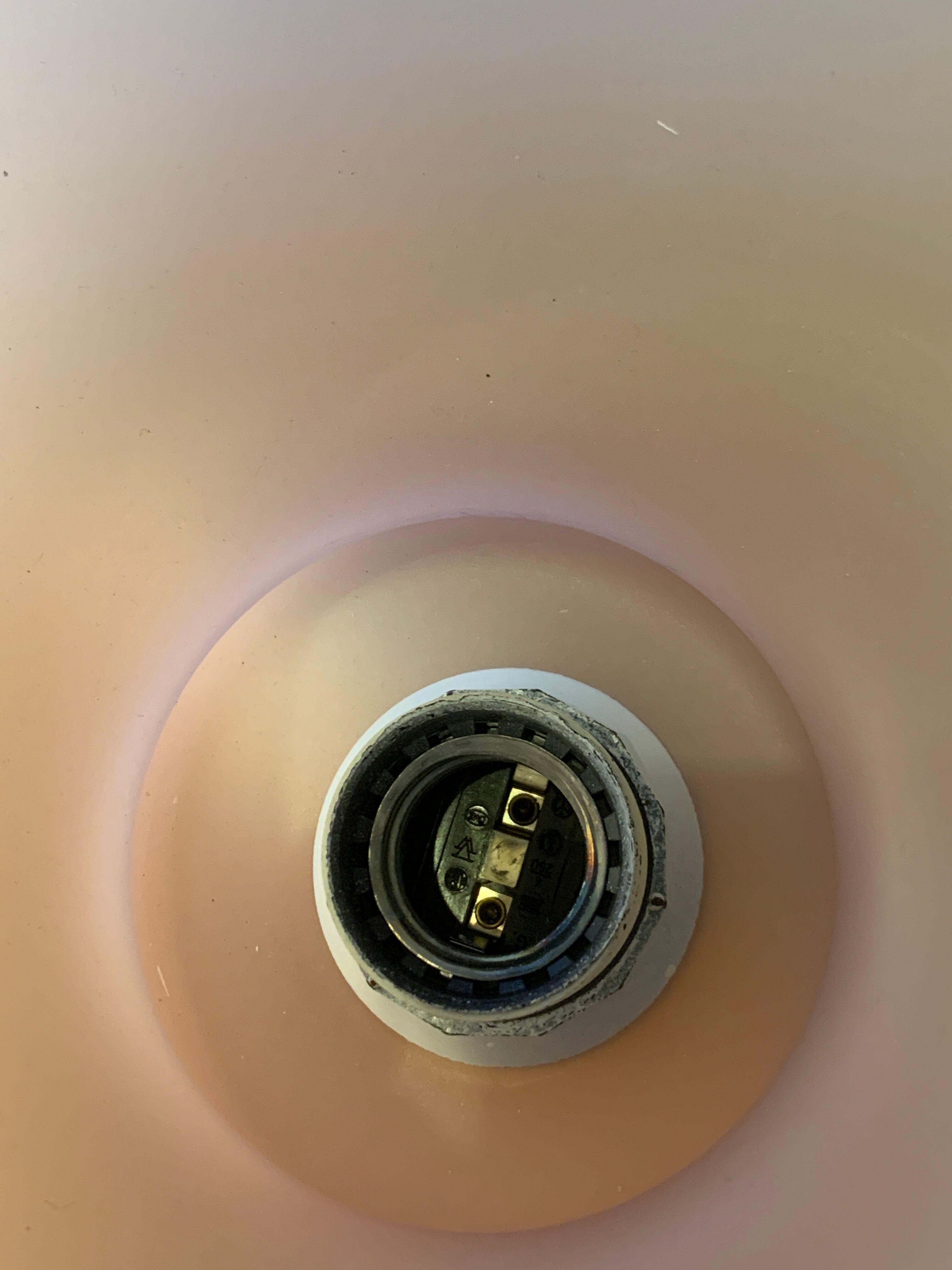 Vintage pink opaline pendant light