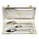 Three-piece birth set "America" — Christofle. 20th century.