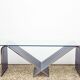 Table basse en métal chromé et cristal, 1970
