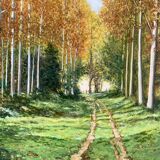 Green landscape signed in 2014