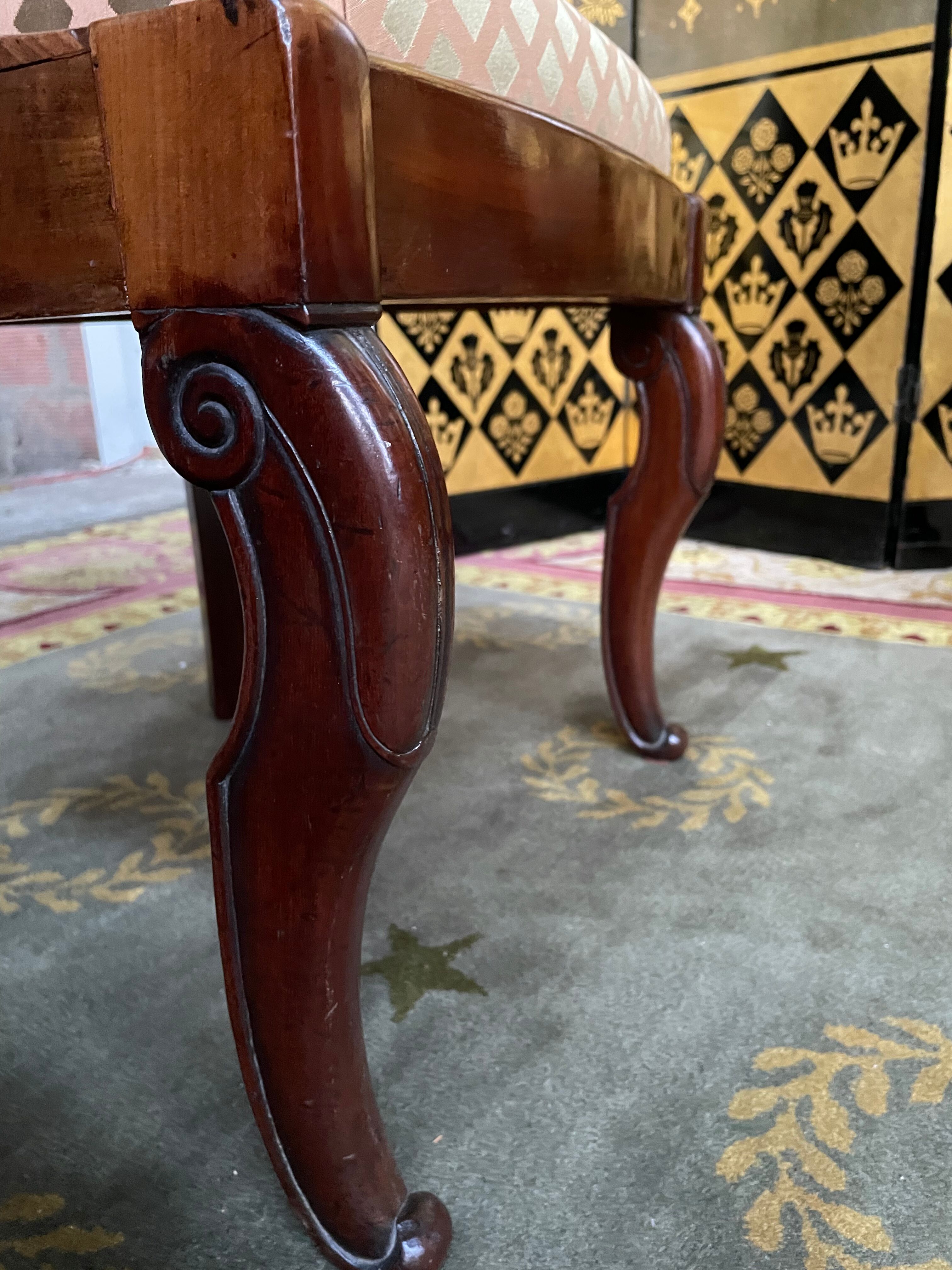 Suite of 4 Gondola Chairs in Mahogany Empire