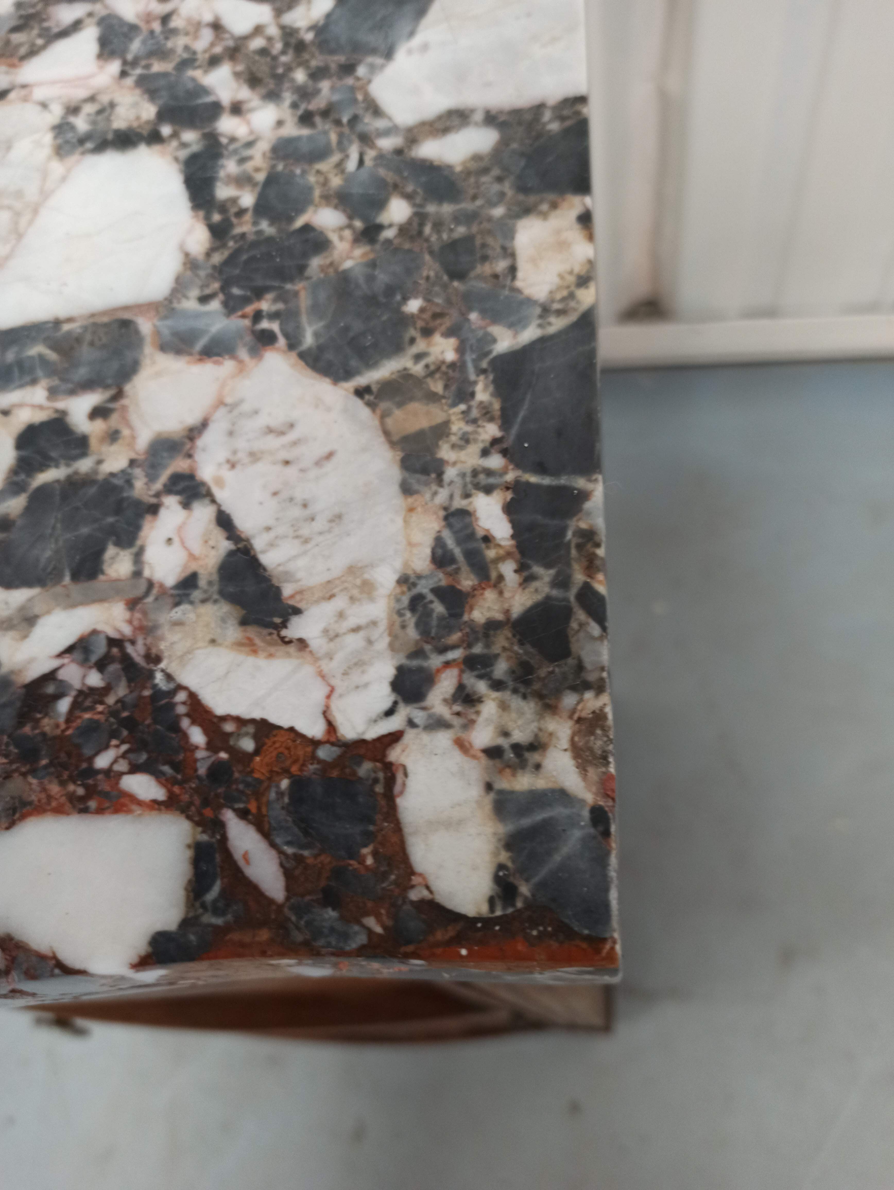 Bedside table art deco top marble