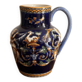 Pichet Pot Lait Crémier Faïence Gien Modèle Renaissance Ange Angelot Putti