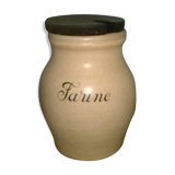 Flour pot, natural stoneware, vintage