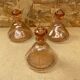 Set of 3 old perfume bottles + vintage pink molded glass stopper #b470