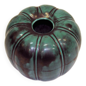 Green glazed ceramic vase mod 321 by Upsala Ekeby Sweden 1930s