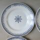 Set of 6 dinner plates of St. Amand, blue decoration