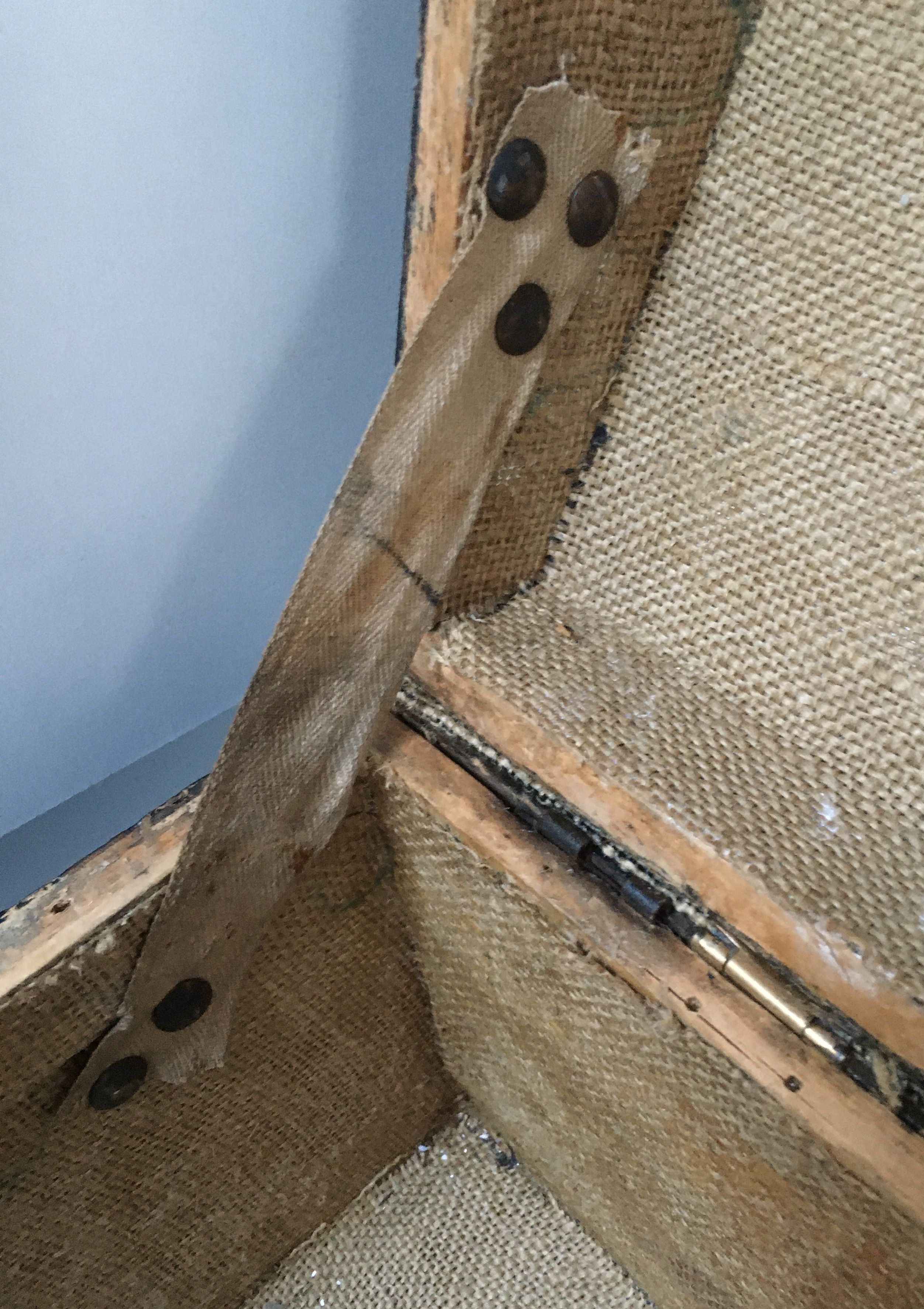 Old 19th century wooden travel chest