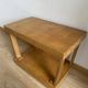Table d’appoint Art déco à deux plateaux, placage damier et filets de