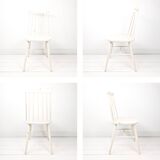 Vintage chaise de soutien off white Mid Century Retro Skandi Scandinavian Kitchen Chair Salle à mang