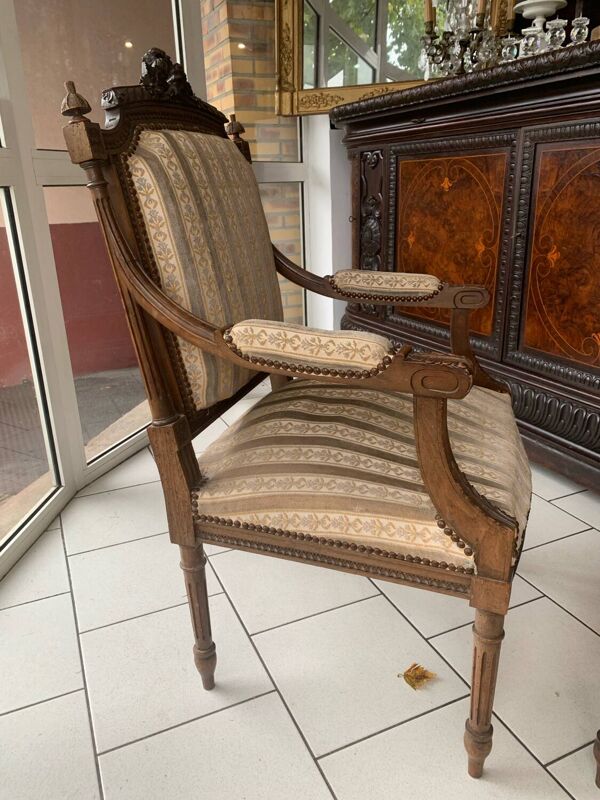 Paire fauteuil, style Louis XVI circa 1900