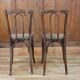 Pair of wooden bistro chairs, 20th century, France