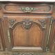 Louis XV sideboard in solid oak carved with 3 doors and 3 drawers